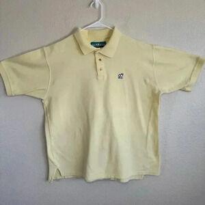 Big Dogs Polo 3/4 button Pullover Collared Vintage Shirt Yellow Men Size XL